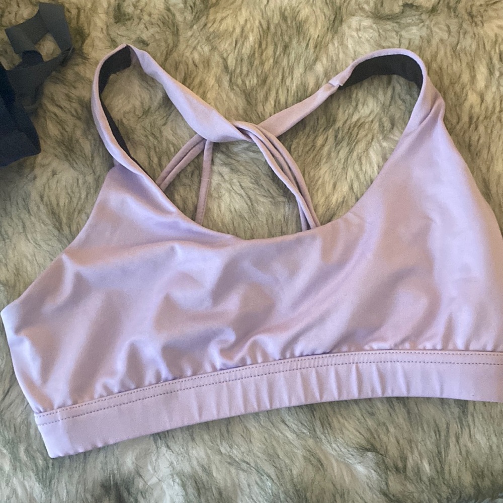 Light purple Strappy sport bra.